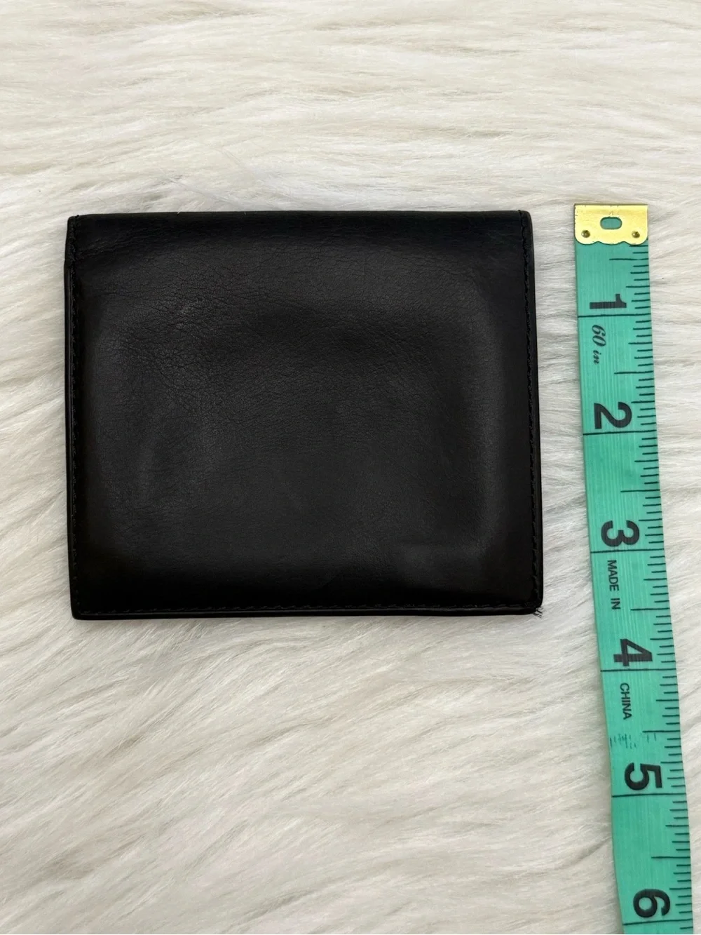 COACH - VINTAGE BLACK ALL LEATHER BIFOLD CARDHOLDER WALLET